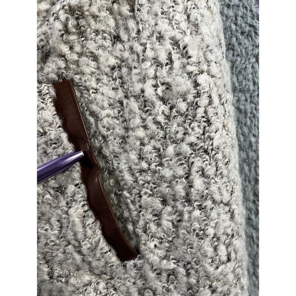 Altar'd State Vest Women Medium Open Front Faux Shearling Wool Blend Outerwear - Picture 6 of 16